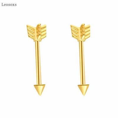 Leosoxs 2 bucăți exploziv personalizat multicolor în formă de săgeată inel de sân bijuterii piercing rafinate