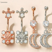 Leosoxs 1 bucă mod dulce zircon opal lună buric unghii corp piercing bijuterii