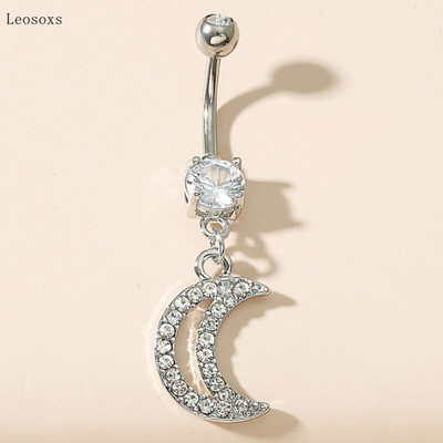 Leosoxs 1 bucă mod dulce zircon opal lună buric unghii corp piercing bijuterii