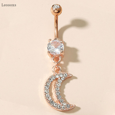 Leosoxs 1 bucă mod dulce zircon opal lună buric unghii corp piercing bijuterii