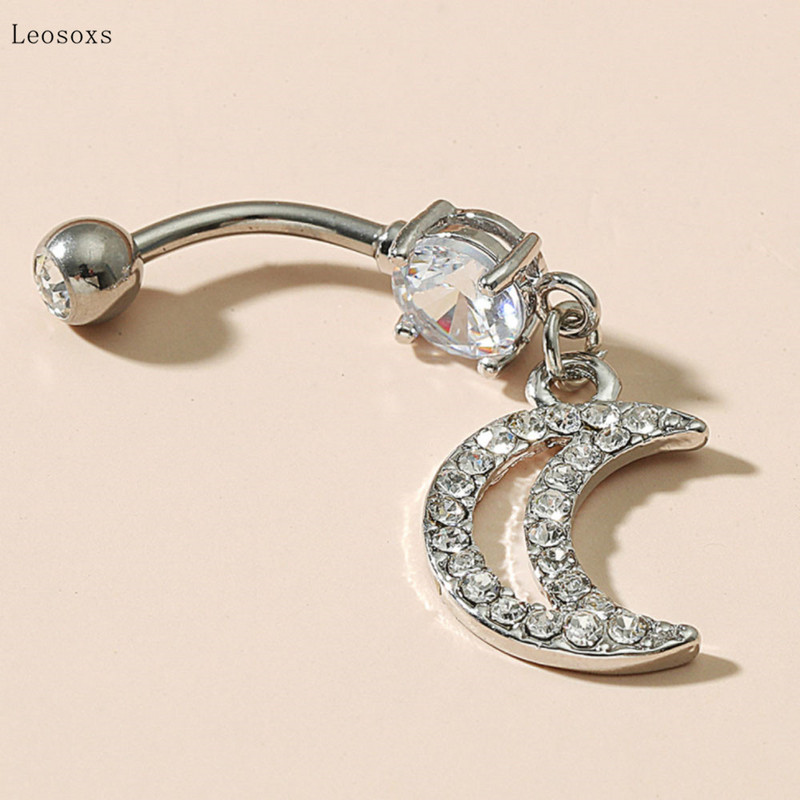 Leosoxs 1 bucă mod dulce zircon opal lună buric unghii corp piercing bijuterii