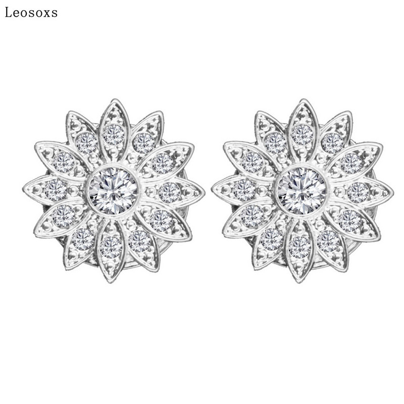 Leosoxs 2 buc Foreign Trade Hot New Product Floarea Soarelui Ear Pinna, Scripete din oțel inoxidabil pentru ureche, Bijuterii pentru piercing pentru corpul uman