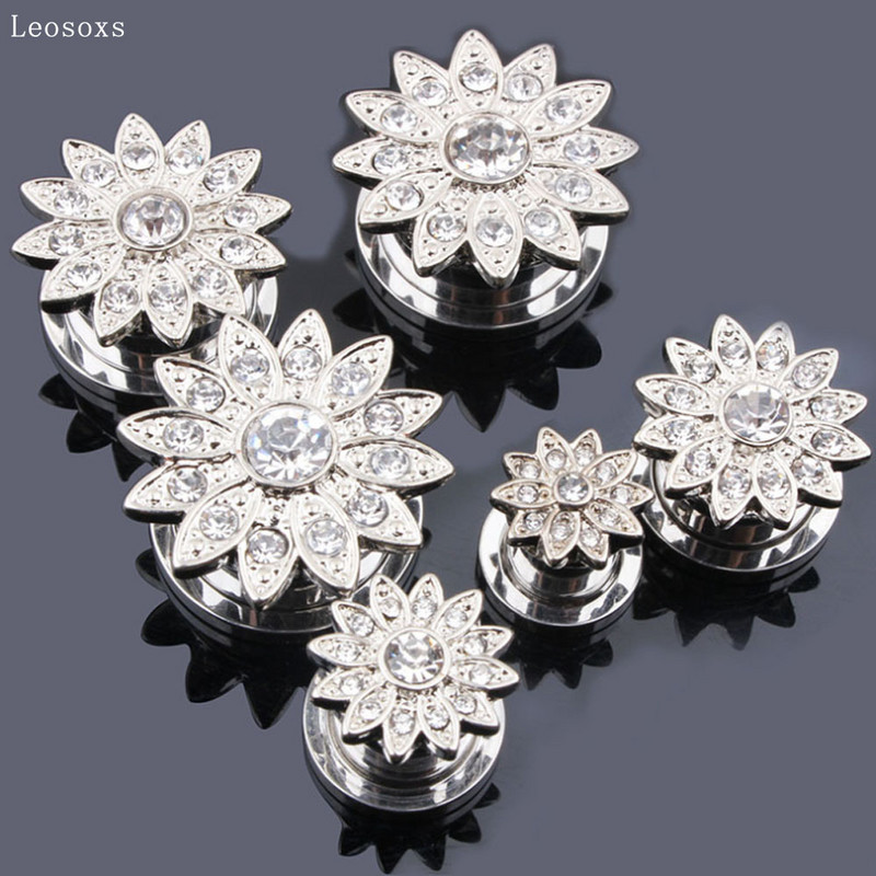 Leosoxs 2 buc Foreign Trade Hot New Product Floarea Soarelui Ear Pinna, Scripete din oțel inoxidabil pentru ureche, Bijuterii pentru piercing pentru corpul uman