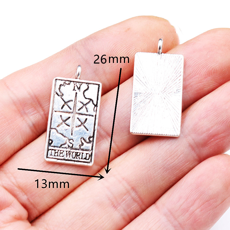 15 komada mješovite posrebrene vještičje tarot karte za proricanje Mjesec Sunce Svijet Privjesak DIY šarm narukvica Ogrlica Izrada nakita