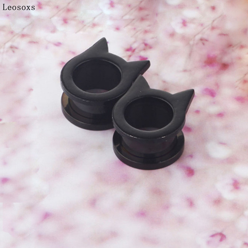 Leosoxs 2 buc. Noul expansor de ureche din oțel inoxidabil recomandat, la modă, unisex, cercei cu piercing pentru ureche.