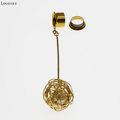 Leosoxs 1 pereche de tuneluri pentru urechi din oțel chirurgical, dopuri pentru cărni, calibre pentru piercing pentru corp, expansor pentru bijuterii, 6-25 mm