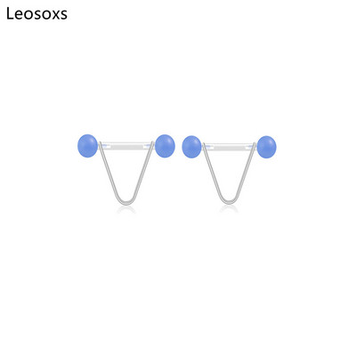 1 pereche de bijuterii acrilice luminoase pentru piercing pentru mamelon, inel pentru mamelon în formă de V, 14G, piercing pentru corp, bară de piercing sexy pentru mamelon, în 8 culori