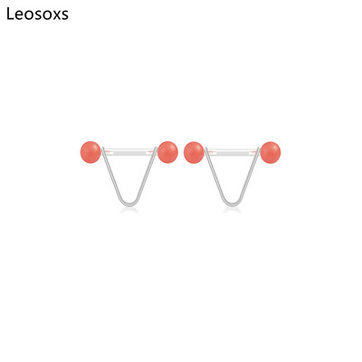 1 pereche de bijuterii acrilice luminoase pentru piercing pentru mamelon, inel pentru mamelon în formă de V, 14G, piercing pentru corp, bară de piercing sexy pentru mamelon, în 8 culori