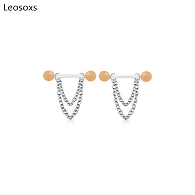 1 pereche de bijuterii acrilice luminoase pentru piercing pentru mamelon, inel pentru mamelon în formă de V, 14G, piercing pentru corp, bară de piercing sexy pentru mamelon, în 8 culori