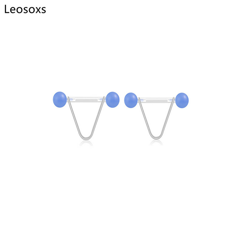 1 pereche de bijuterii acrilice luminoase pentru piercing pentru mamelon, inel pentru mamelon în formă de V, 14G, piercing pentru corp, bară de piercing sexy pentru mamelon, în 8 culori