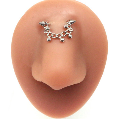 Leosoxs 1 buc. Ornamente pentru piercing pentru corp din oțel inoxidabil, cu lanț de picături de apă rotunde, ornamente pentru piercing-uri, bijuterii