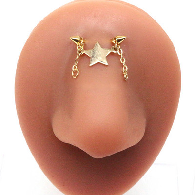 Leosoxs 1 buc. Ornamente pentru piercing pentru corp din oțel inoxidabil, cu lanț de picături de apă rotunde, ornamente pentru piercing-uri, bijuterii