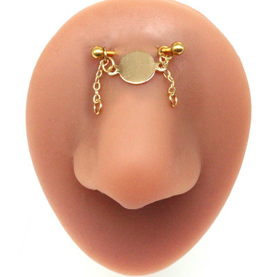 Leosoxs 1 buc. Ornamente pentru piercing pentru corp din oțel inoxidabil, cu lanț de picături de apă rotunde, ornamente pentru piercing-uri, bijuterii