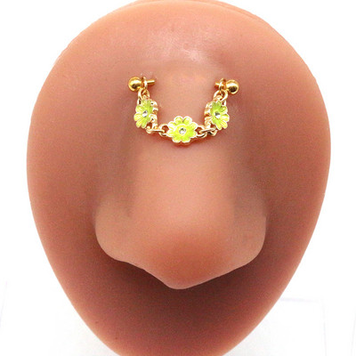 Leosoxs 1 buc. Ornamente pentru piercing pentru corp din oțel inoxidabil, cu lanț de picături de apă rotunde, ornamente pentru piercing-uri, bijuterii