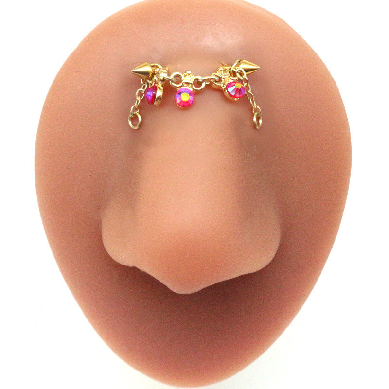 Leosoxs 1 buc. Ornamente pentru piercing pentru corp din oțel inoxidabil, cu lanț de picături de apă rotunde, ornamente pentru piercing-uri, bijuterii