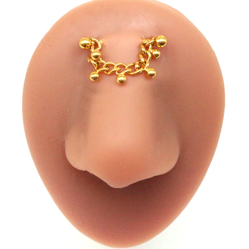 Leosoxs 1 buc. Ornamente pentru piercing pentru corp din oțel inoxidabil, cu lanț de picături de apă rotunde, ornamente pentru piercing-uri, bijuterii