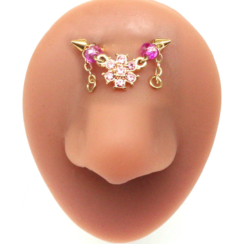 Leosoxs 1 buc. Ornamente pentru piercing pentru corp din oțel inoxidabil, cu lanț de picături de apă rotunde, ornamente pentru piercing-uri, bijuterii