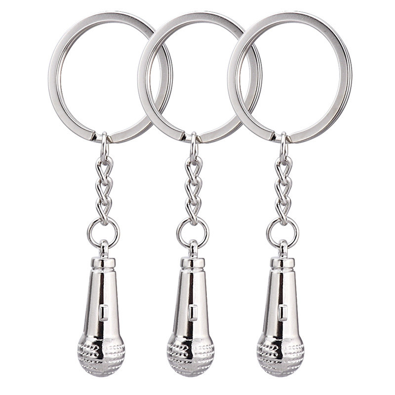 Breloc cu microfon nou 2022, design drăguț, cadouri muzicale, lanț cheie, breloc, bijuterii de modă, bijuterii