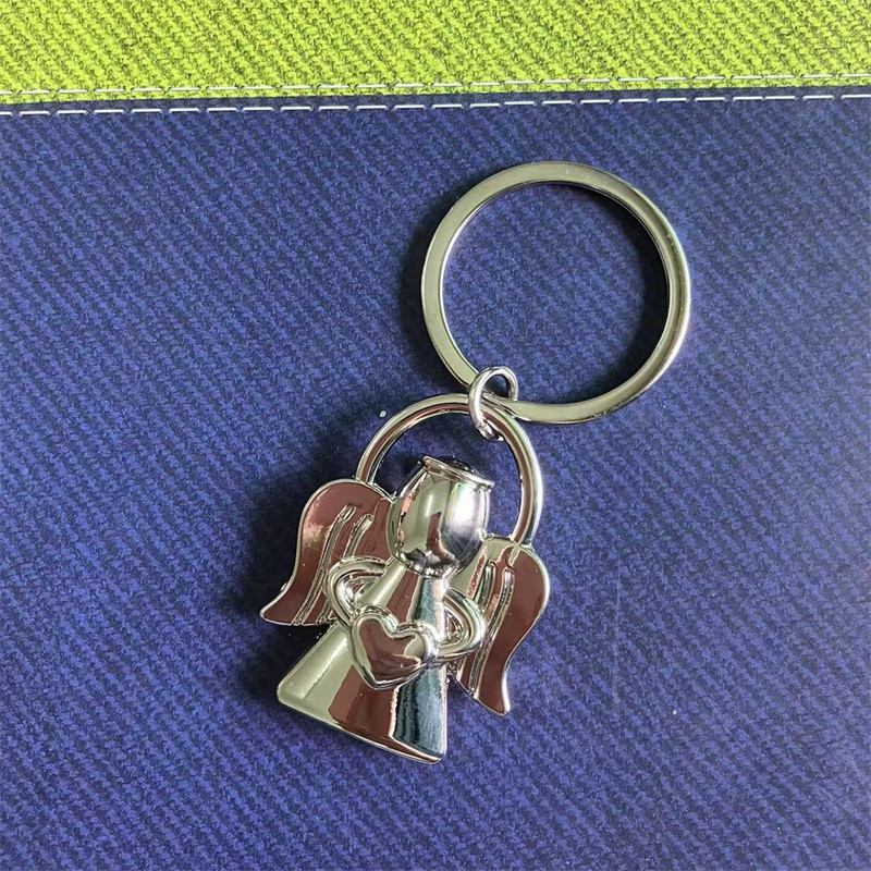 Breloc cu înger de metal nou Breloc Breloc Breloc Suport cheie Portachiavi Chaveiro Llaveros de înaltă calitate Cadou cu farmec pentru geantă