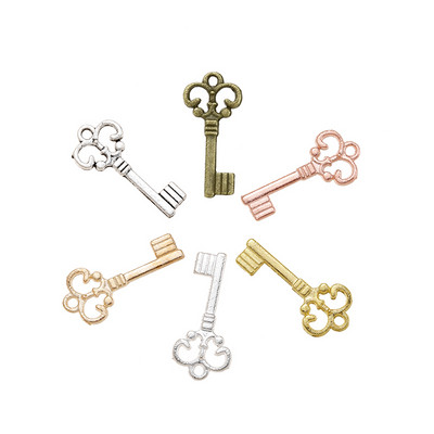 Νέα άφιξη 75 τμχ/παρτίδα Alloy Charms Κρεμαστό κλειδί με ασήμι 21*10 mm Jewelry Making DIY Charms Handmade Crafts 34179B