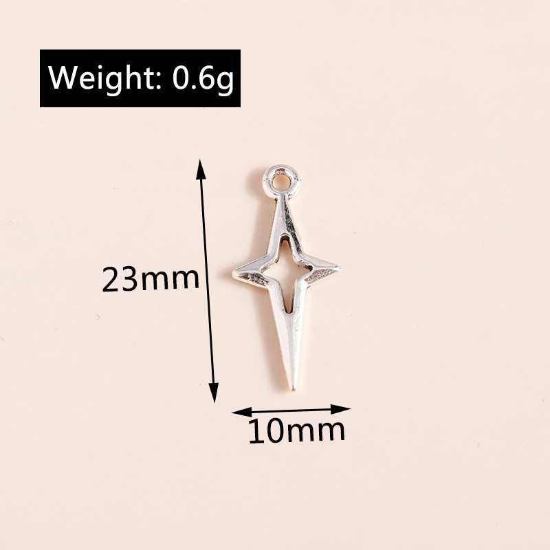 40 bucăți 23*10 mm Brelocuri Polaris de modă pentru accesorii pentru fabricarea de bijuterii Polar Star Charms Pandantive Colier Fabricare breloc