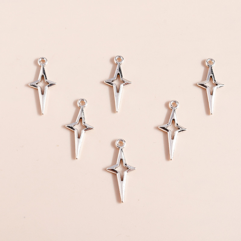 40 bucăți 23*10 mm Brelocuri Polaris de modă pentru accesorii pentru fabricarea de bijuterii Polar Star Charms Pandantive Colier Fabricare breloc