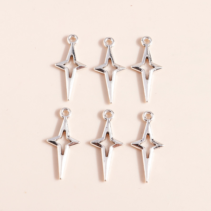 40 bucăți 23*10 mm Brelocuri Polaris de modă pentru accesorii pentru fabricarea de bijuterii Polar Star Charms Pandantive Colier Fabricare breloc