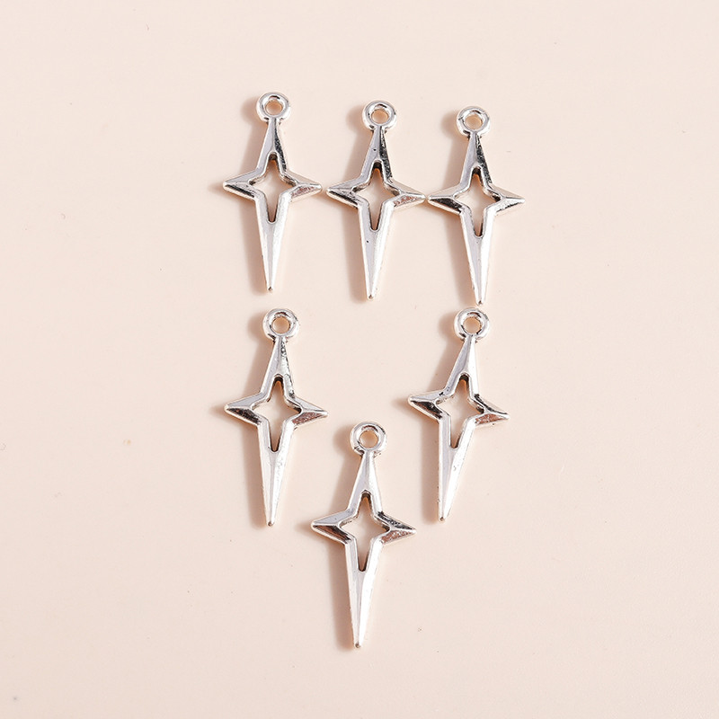 40 bucăți 23*10 mm Brelocuri Polaris de modă pentru accesorii pentru fabricarea de bijuterii Polar Star Charms Pandantive Colier Fabricare breloc