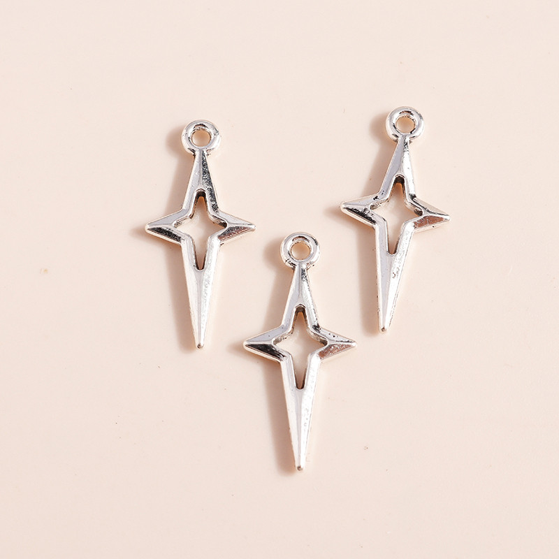 40 bucăți 23*10 mm Brelocuri Polaris de modă pentru accesorii pentru fabricarea de bijuterii Polar Star Charms Pandantive Colier Fabricare breloc