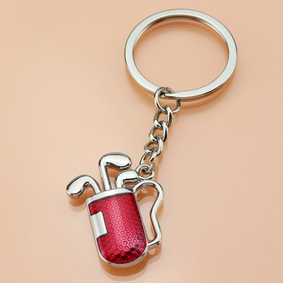 Drăguță găleată de golf, rachetă, breloc cu pandantiv, breloc creativ pentru mașină, metal, suport pentru chei, închizătoare, breloc, femei, bărbați, sport, club de golf, cadou