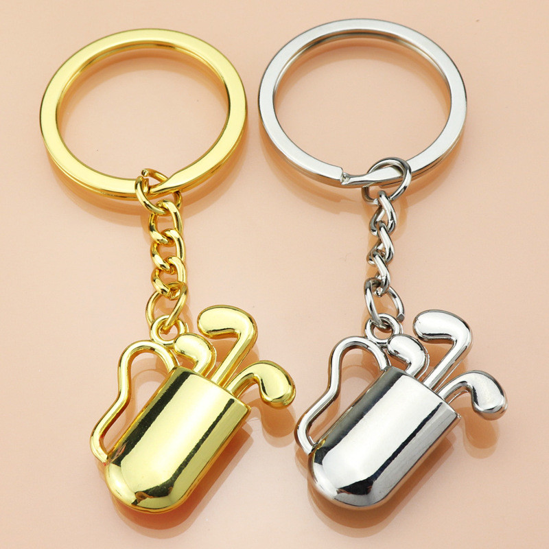 Drăguță găleată de golf, rachetă, breloc cu pandantiv, breloc creativ pentru mașină, metal, suport pentru chei, închizătoare, breloc, femei, bărbați, sport, club de golf, cadou