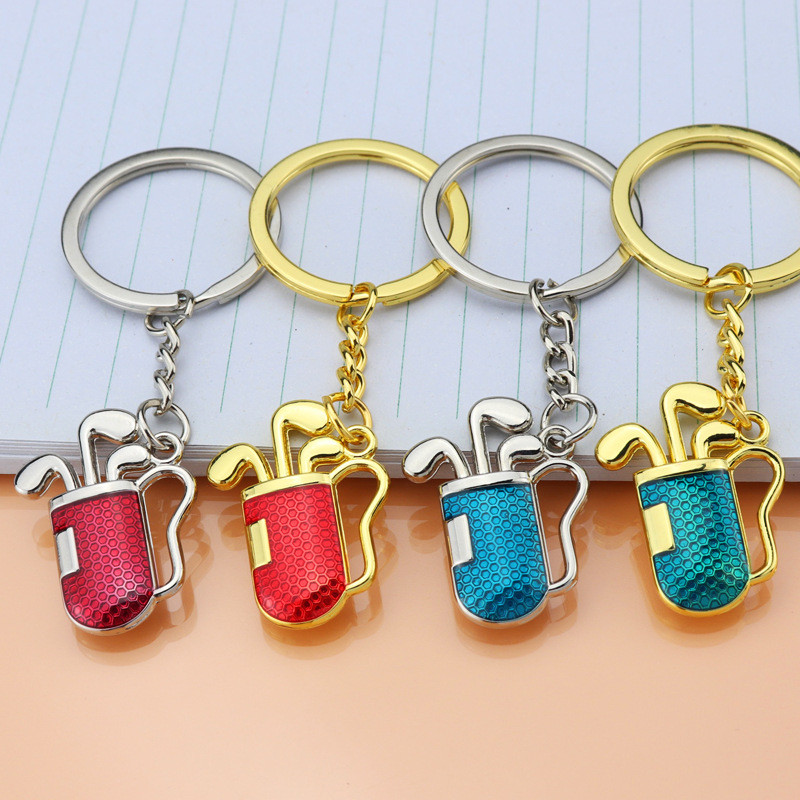 Drăguță găleată de golf, rachetă, breloc cu pandantiv, breloc creativ pentru mașină, metal, suport pentru chei, închizătoare, breloc, femei, bărbați, sport, club de golf, cadou