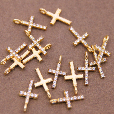 10τμχ Mini Religion Cross Charm μενταγιόν για βραχιόλι Κολιέ Κοσμήματα Αξεσουάρ Κατασκευή κοσμημάτων Diy
