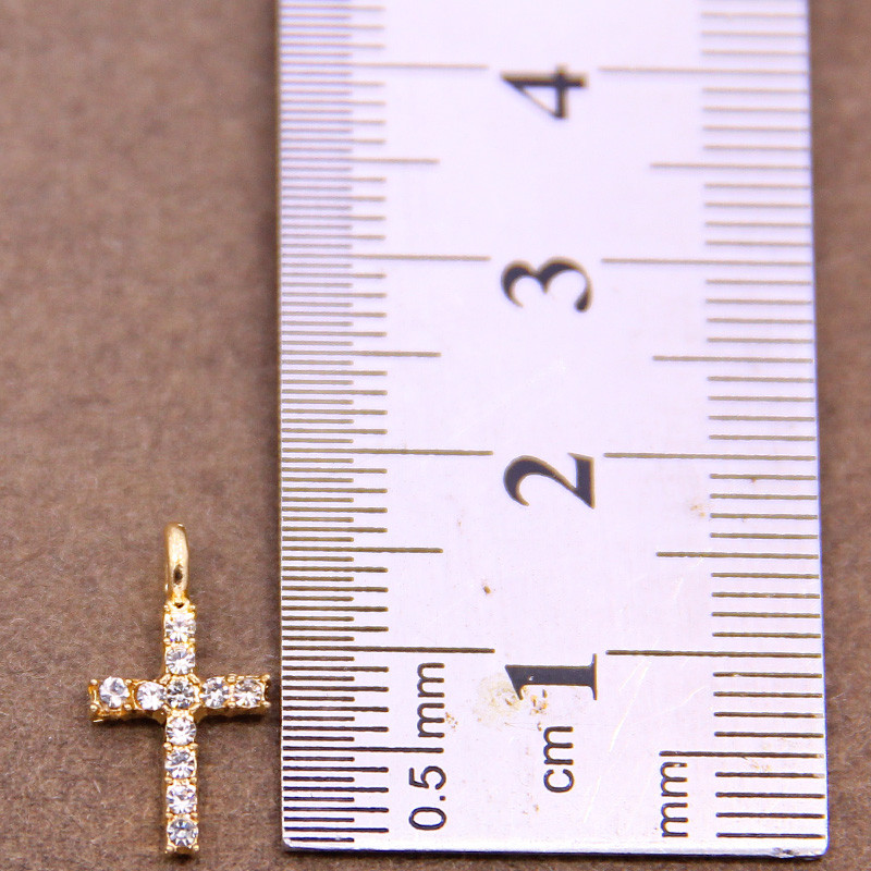 10 buc. Mini pandantive cu farmec cu cruce de religie pentru brățară, colier, accesorii de bijuterii, fabricare de bijuterii