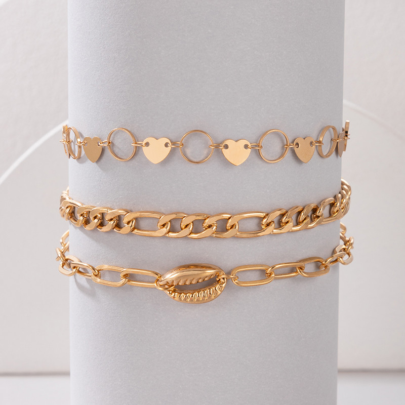 Tocona 4 buc/seturi glezne boeme cu ciucuri pentru femei bărbați vară coajă gros lanț reglabil pentru picior accesorii bijuterii 21917