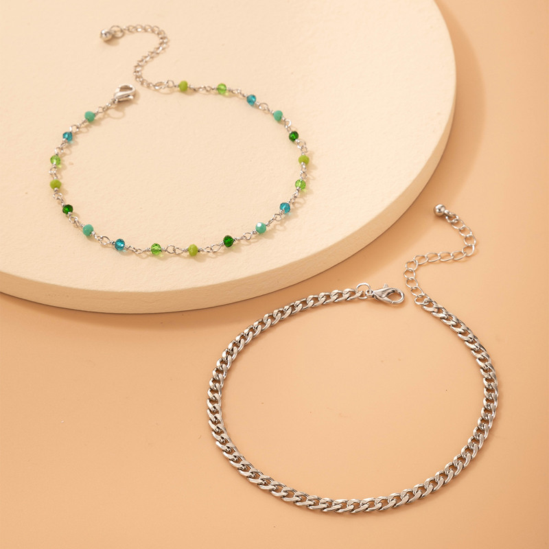 Tocona INS Pretty Butterfly pėdų grandinėlė spalvinga karoliukų pėdų grandinėlė iš lydinio Reguliuojama Bohemijos papuošalų aksesuarai 3vnt/komplektai 20011 m.