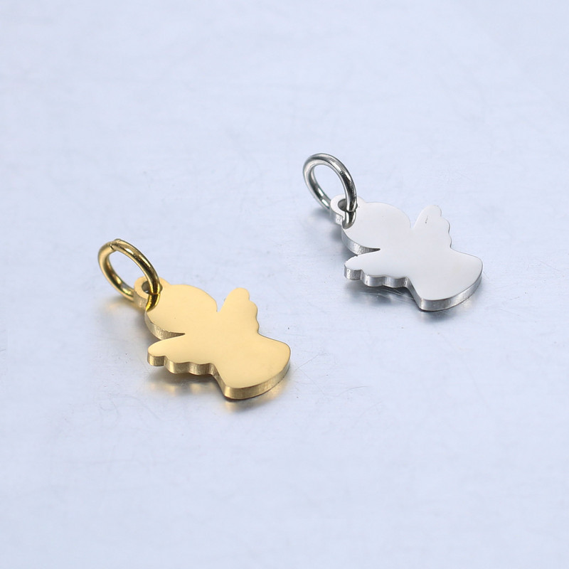 DOOYIO 5vnt nerūdijančio plieno pakabukai angelų apyrankės pakabučiai madingi kaklo papuošalai. Išvados „pasidaryk pats“ rankų darbo reikmenys