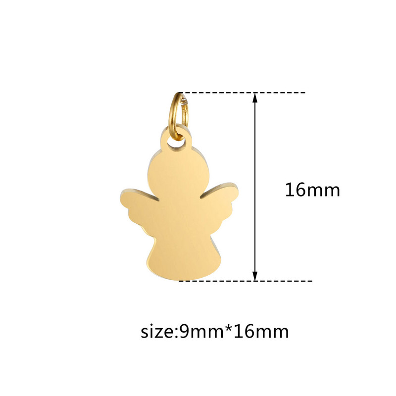 DOOYIO 5vnt nerūdijančio plieno pakabukai angelų apyrankės pakabučiai madingi kaklo papuošalai. Išvados „pasidaryk pats“ rankų darbo reikmenys