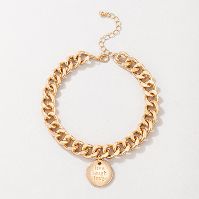 Tocona Punk gleznă cu lanț gros pentru femei fete culoare aurie napolitană aliaj metal picioare reglabile accesorii bijuterii boeme 19762