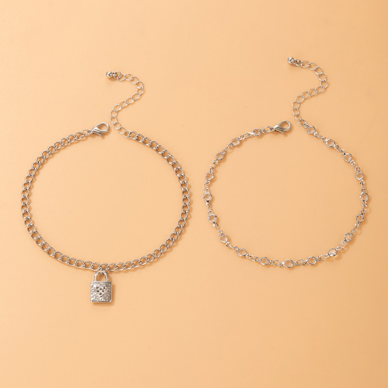 „ToconaPunk“ storos grandinės užraktas, mielos širdies, blizgios krištolinio akmens basutės basoms pėdoms moterims, vyrams, bohemiški papuošalai20913