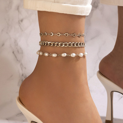 „ToconaPunk“ storos grandinės užraktas, mielos širdies, blizgios krištolinio akmens basutės basoms pėdoms moterims, vyrams, bohemiški papuošalai21808