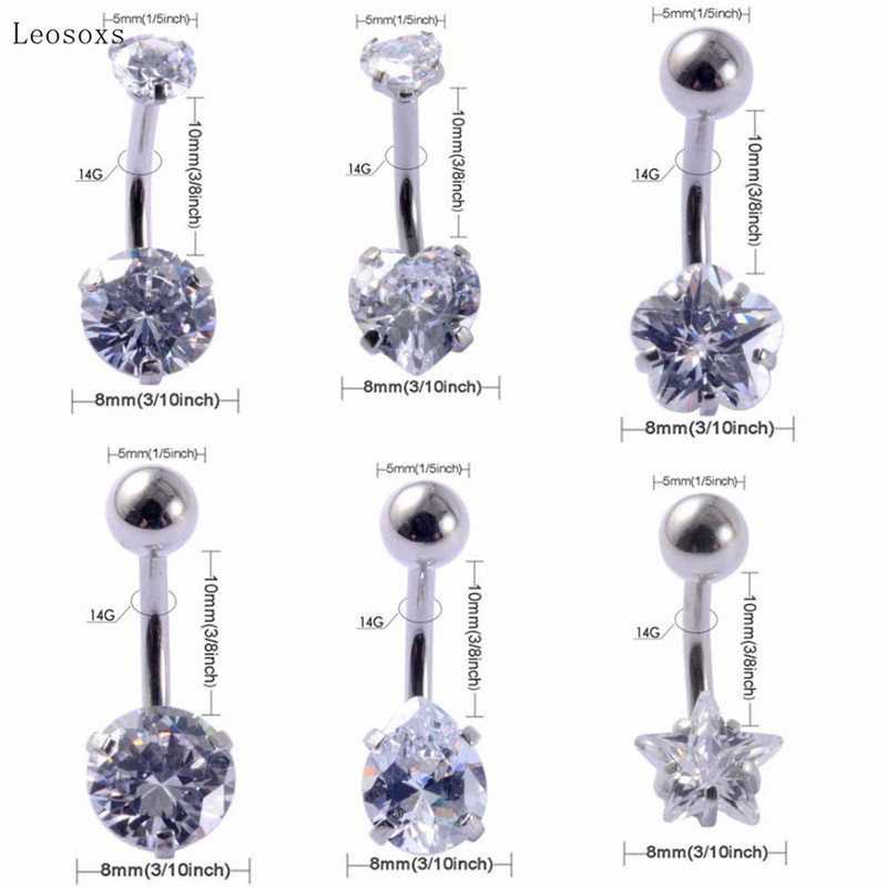 Leosoxs 1 buc Personalitate la modă din zircon din interior și exterior dinți în formă de inimă, stea cu cinci colțuri, piercing pentru unghii, bijuterii