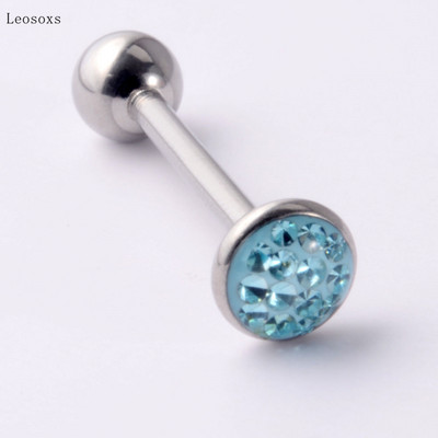 Leosoxs 1db Fashion Sweet gyémánttal kirakott belső szál nyelv köröm piercing ékszer