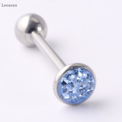 Leosoxs 1db Fashion Sweet gyémánttal kirakott belső szál nyelv köröm piercing ékszer