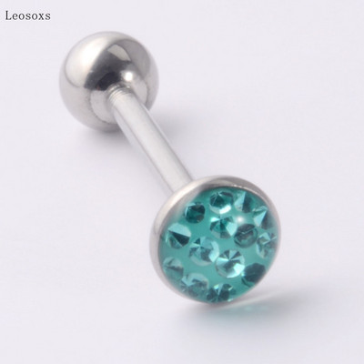 Leosoxs 1db Fashion Sweet gyémánttal kirakott belső szál nyelv köröm piercing ékszer
