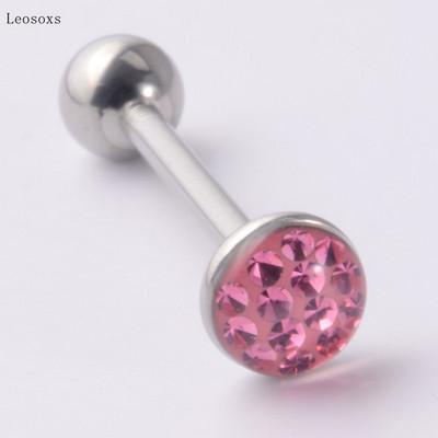 Leosoxs 1db Fashion Sweet gyémánttal kirakott belső szál nyelv köröm piercing ékszer