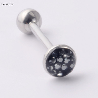 Leosoxs 1db Fashion Sweet gyémánttal kirakott belső szál nyelv köröm piercing ékszer