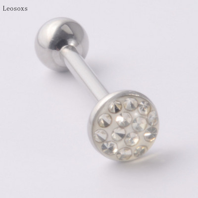 Leosoxs 1db Fashion Sweet gyémánttal kirakott belső szál nyelv köröm piercing ékszer