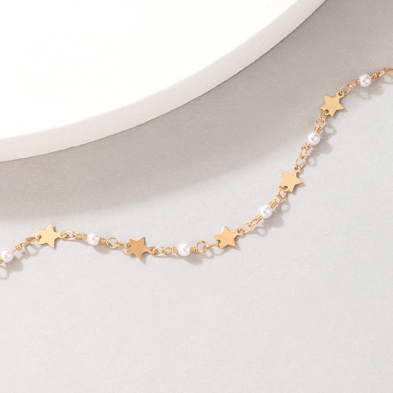 Tocona spalvinga krištolinio akmens pėdų grandinėlė elegantiškas perlas, rankų darbo reguliuojamos kulkšnies moterims bohemiškas papuošalų rinkinys 21538