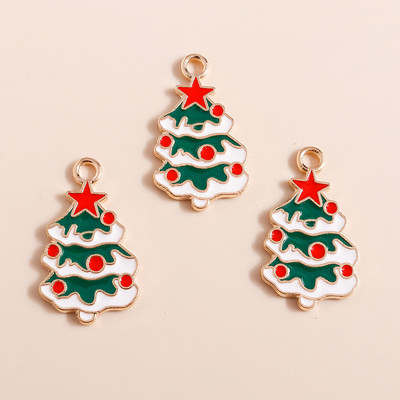 10 vnt. Emalio mišrainių kalėdinių papuošalų gaminimas Kalėdų Senelio eglutė Elnio kepurė Pakabukai kaklo papuošalai Auskarai Dovanos